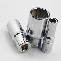 1pc 1/2 인치 드라이브 8-32mm 육각 딥 소켓 렌치 헤드 6 포인트 긴 소매 래칫 자동 수리 수공구 너트 제거, 08 15mm 1pc