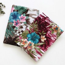 자투리 대폭40수 워싱린넨 하와이플랜 택1, 대폭40수 워싱린넨 하와이플랜 버건디