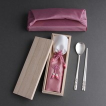 꿈많은거북 청소년 주니어 순 은수저 99% 1벌 13세~19세용 고급 은수저세트 졸업 입학 생일 선물, 홍색, 홍보자기