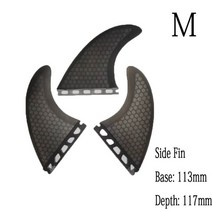 여러 크기 Fut-3-Fin 통관 판매 S M 대형 서핑 보드 핀 트라이 세트 액세서리 Carbonfiber 지느러미, 05 M