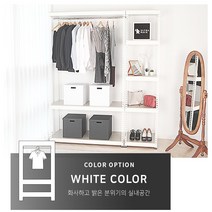 울트라랙 행거 가로120cm x 깊이60cm 높이210cm(선반3단+행거봉2개), 화이트