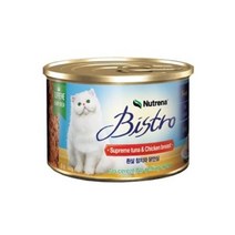 비스트로 고양이용 흰살참치와 닭안심 캔, 생선, 160g, 8개입
