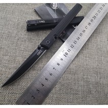 칼CRkt 7096 CEO 포켓 나이프 블랙 8Cr13 스틸 유리 강화 나일론 핸들 경량 도구 생존 캠핑용, 한개옵션0