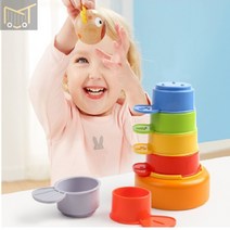 컵쌓기(8P) 유아사고력 숫자놀이 수세기 컵쌓기장난감 유아숫자공부 두뇌발달장난감 유아놀이감 놀이수학 소근