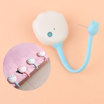 커텐 이불 귀여운 고양이 안전 고정핀 4p 매트 커텐고정 숙박시설 클립, 1개, 블루