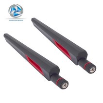 통신장비 광케이블 2pcs 12 dbi 듀얼 밴드 와이파이 안테나 2.4g 5g 5.8ghz rp-sma 남성 범용 안테나 증폭기 wlan 라우터 안테나 부스터, 블랙 rp sma 남성