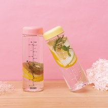 어썸프로젝트 마이보틀 트라이탄 눈금 인쇄 내열 물병 물통 보틀 500ml, 일반캡, 네이비, 블랙