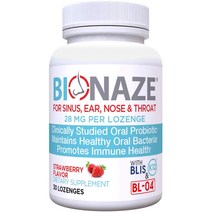 Bionaze 미국 구강 프로바이오틱스 유산균 BLIS 블리스 함유 구취 30정, 1개