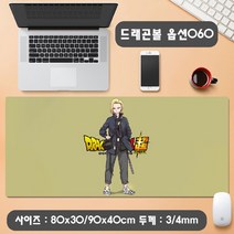 YN 드래곤볼 마우스패드 장패드 모음 게이밍 사무용 캐릭터 손오공 배지터 초사이언 피콜로 부루마 인조인간18호, 1개, 옵션60 드래곤볼 마우스패드 800x300mm