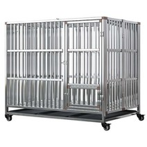 대형 견사 철제 철장 울타리 개장 철망 휀스 케이지, 길이108 폭72 높이92 (접이식+발매트)