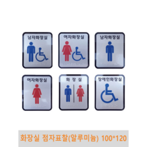 화장실 점자표찰(알미늄)100x120, 장애인전용화장실