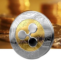 새로운 리플 코인 XRP CRYPTO 기념 수집가 선물 아트 콜렉션 실제 골드 40mm, 01 Gold, CHINA