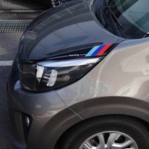 [JS AUTOMOTIVE] 올뉴모닝 본넷 사이드 엠블럼 데칼 랩핑 튜닝 스티커 인테리어 기스방지 가드 용품, 화이트_이탈리아