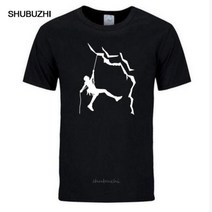 클라이밍 장비 복장 암벽 등반 초크 용품 로프 여름 브랜드 의류 티셔츠 캐주얼 코튼 반팔 웃긴 산 남성, 1+XS