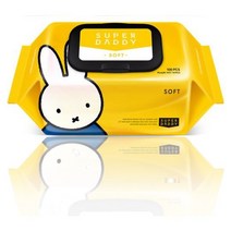슈퍼대디 미피 소프트 유아물티슈 캡형, 100개, 100매