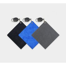 [아이언티샷] 골프 릴타올 볼클리너 극세사수건 아일렛수건 골프악세사리, 15x15블랙(수건만)