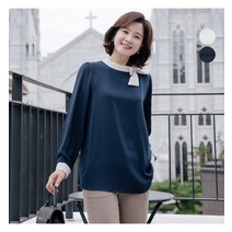 김여사 헤이르 리본 쉬폰 블라우스 엄마옷/마담옷/중년여성/40대/50대