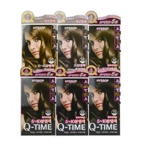 히솝 Q-TIME 큐타임 염색약 6종, 6S 자연갈색
