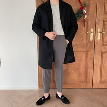 남자 맥코트 겨울 봄 싱글 정장 코디