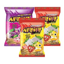 크라운 새콤달콤 200g 3종 기획상품 (딸기레몬 2개 포도복숭아 1개)
