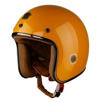 로얄헬멧 오픈페이스 M20C 바이크 여름 헬멧 유광 감귤 옐로우 소두핏 DOT 인증 하이바 레트로 클래식 텐덤 반모, XXL (59-60cm)
