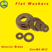 엔진고압세척기 고압분사기Copper flat washer Solid Brass Plain Gasket Pad High Quality Meson Sheet M, 44 M10x20x1.5   (10pcs)