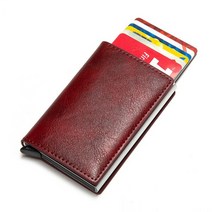 카드지갑 ZOVYVOL- 남성용 여성용 스마트 지갑 명함 홀더 걸쇠 Rfid 알루미늄 메탈 케이스 미니 카드 홀더 지갑