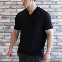 보스트핏 남성용 머슬핏 V 브이넥 반팔 니트 5color