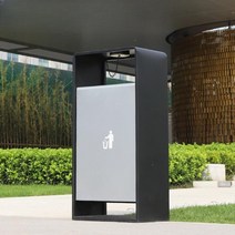 야외 쓰레기통 병원 외부 휴지통 스텐 길거리 공원 재떨이 재털이, D