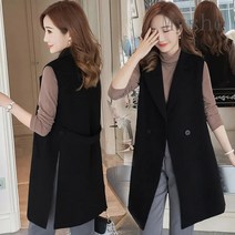 [Myshe]여성 정장조끼 슬림핏 롱 베스트 코디 가을 SheFEI811MJ8