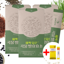 곡물 발효 효소 파우더 역가수치 높은 식품 물에타먹는 가루 제품 분말 맛있는 고역가수치 새싹보리 한국 먹는 고역가 스틱, 30포 x 3통(3개월분), 3개