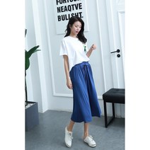 여성 모달 하늘하늘 밴딩 7부 바지 빅사이즈 홈웨어 바지