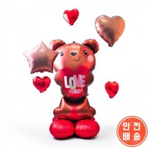 에어벌룬은 박풍선(새틴 브라운 러브 베어) 곰돌이 발렌타인데이, 단품, 단품