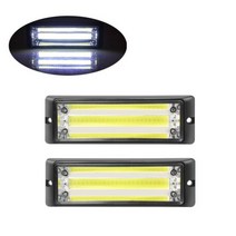 LED 스트로브 라이트 경찰 성 증 블루 레드 COB 옥상 18 모드 12-24V 비콘 트레일러 조명 트럭 자동차 비상 경고등 2개 (415233), CA263-W-2PCS