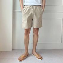 남녀공용 S-3XL 빅사이즈까지 시원한 린넨 밴딩 반바지