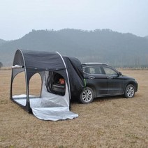 휴대용 방수 자동차 후면 텐트 자전거 확장 텐트 야외 캠핑 쉼터 suv 대형 공간 트레일러 루프 탑 텐트, 검은색