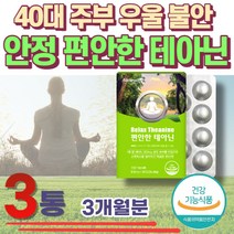 40대 남성 업무 걱정 긴장 알파파증가 엘테아닌 식약처 인증 테아닌 L테아닌 스트레스 학업 업무 육아 긴장완화 심신안정 불안정 집중력 효능 추천 스트레스 씹어먹는 츄어블 뇌건강