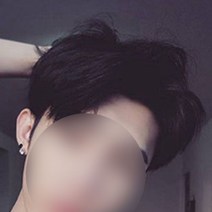 마롱패션 프린지 남녀 짧은 머리 가발 블랙 DG 컷트 패션