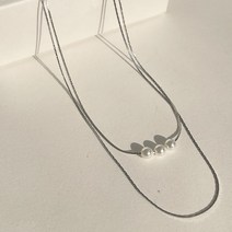 스와로브스키 진주 스네이크 목걸이 무니켈 뱀줄 데일리 레이어드
