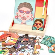 사람 얼굴 자석 퍼즐 눈 코 입 맞추기 두뇌발달 어린이자석 집중력