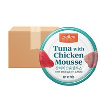 펠리코 참치 순살 치킨무스 습식 캔 95g x 24개 (1박스) 간식
