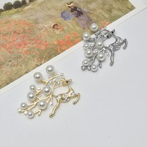 키치쥬얼리 유니크 패션 사슴 브로치 옷핀