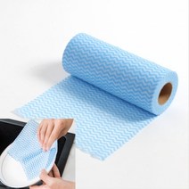 종이 행주 빨아쓰는 뜯어쓰는 일회용 행주 빨아쓰는 키친타올 캠핑 설거지 롤타입 블루 2P