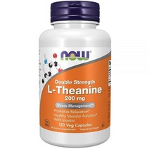 Now L-테아닌 200mg 이노시톨 함유 식물성 캡슐 120정 무향, 1개