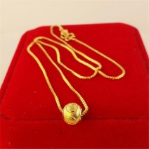 불교 염주 108배 금강저 악세사리 여성을 위한 24K 골드 컬러 매력 목걸이 불상 비즈 펜던트 & 콜리어, 01 one bead