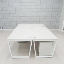 멜론 책상 사무실 사무용책상 수입, 화이트, 원목