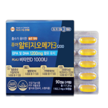 온누리 퓨어 알티지(RTG) 오메가3-1200mg, 90캡슐, 4개