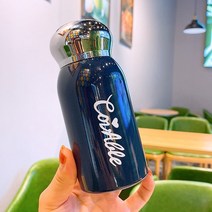 [그레이스로즈] 넓은 입구 새지않는 가방에 쏙 귀요미 텀블러 200ml, 그린