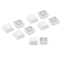 10x PBT 키 캡 세트 체리 MX 스위치 용 DIY 교체 부품 게임 애호가, 2x2x8.5mm, 하얀