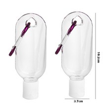 휴대 리필 병 후크 손 소독제 알코올 화장품 기 야외 미니 비누 디스펜서 30 ml, 2pcs, 02 30ml_02 2PCS